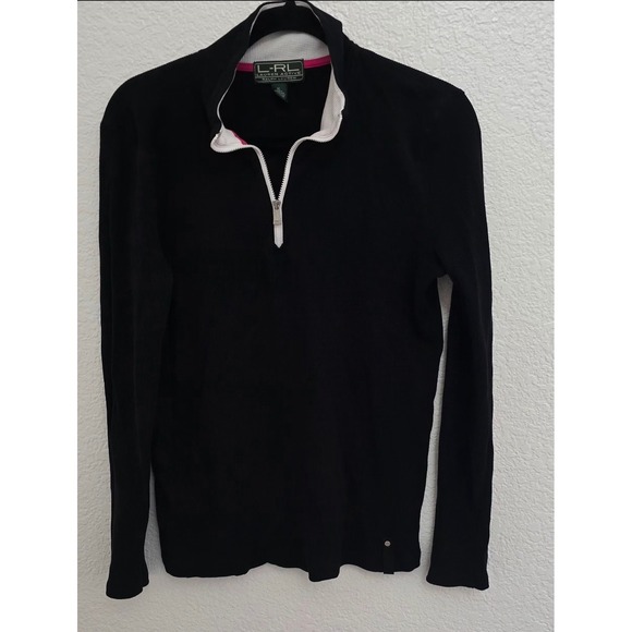 Ralph Lauren Women's Black Sport XL Knit Top - Picture 2 of 8